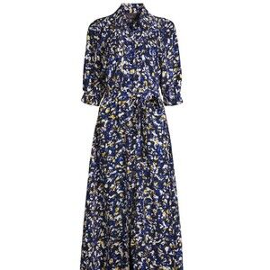 $485 Ginger and Smart Terrazzo Crepe Printed Silk Blend Shirt Dress Size 6 NWT